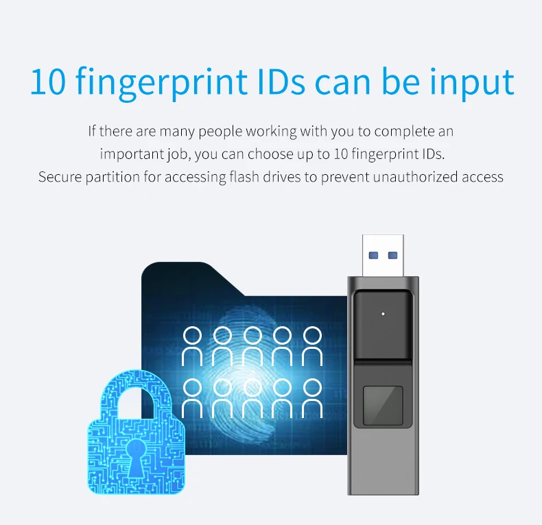 Hot sale Privacy protection fingerprint USB fingerptint U disk 32gb flash drive usb 3.0 for office - ANKUX.COM