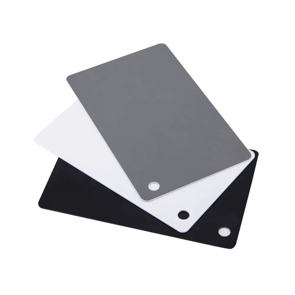 a White Card and a Black Card JJC 10 x 8 PVC White Balance Card Set for Achieving Perfect Color Balance in Your Photos Including an 18/% Neutral Grey Card