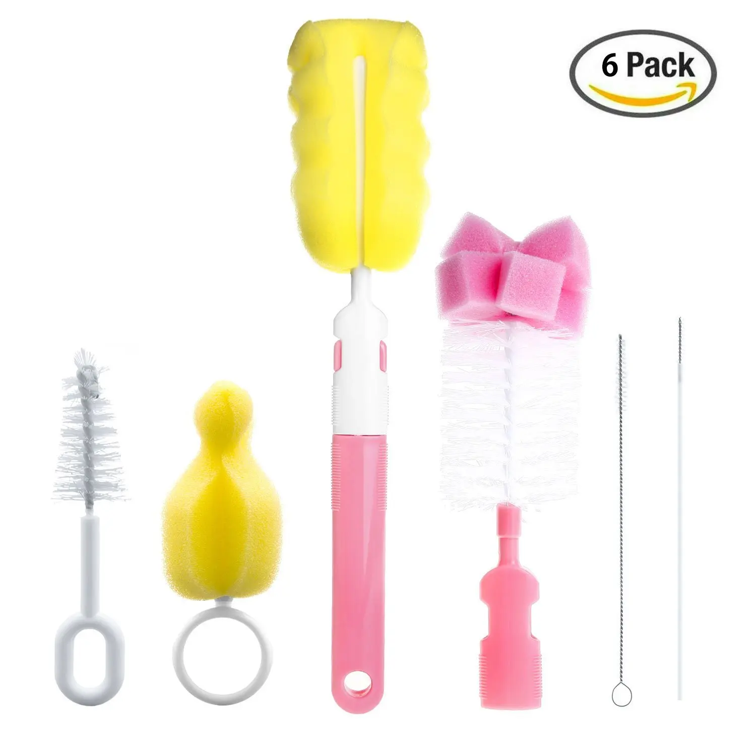 360/° Rotating Long Handle Water Bottle Cleaner Brush AYADA 3 Pcs Silicone Baby Bottle Brush Set Teat /& Straw Brush Cleaning Cup Brush for Baby Bottles Plastic Bottles Glass Bottles Straws Blue