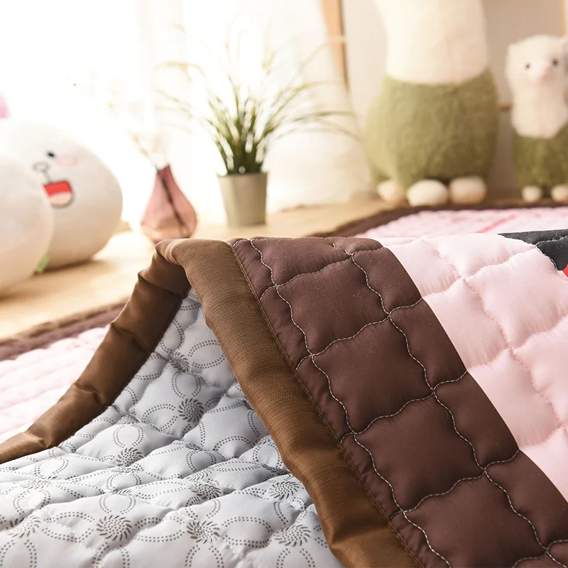 comfortable soft cotton folding baby play game mat creeping mat