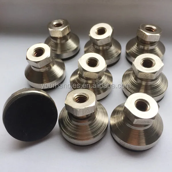 Socket Mount Leveling Pad,Swivel Feet,1" Non Skid Base Leveling Feet