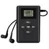 Portable fm radio fixed frequency radio with lcd screen and earphone