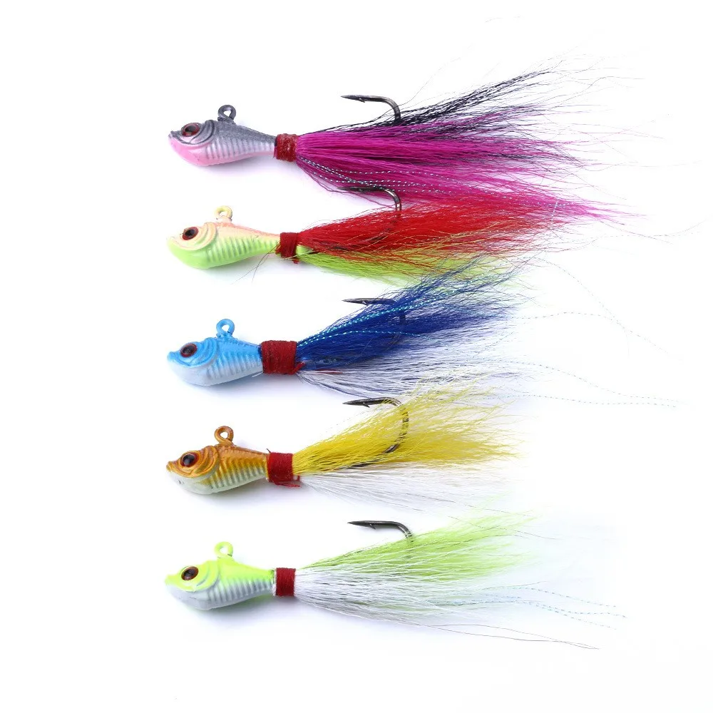 Hot Sale 25g 7cm Lead Jig Head Hooks Fish Head Fishing Wobblers Surf