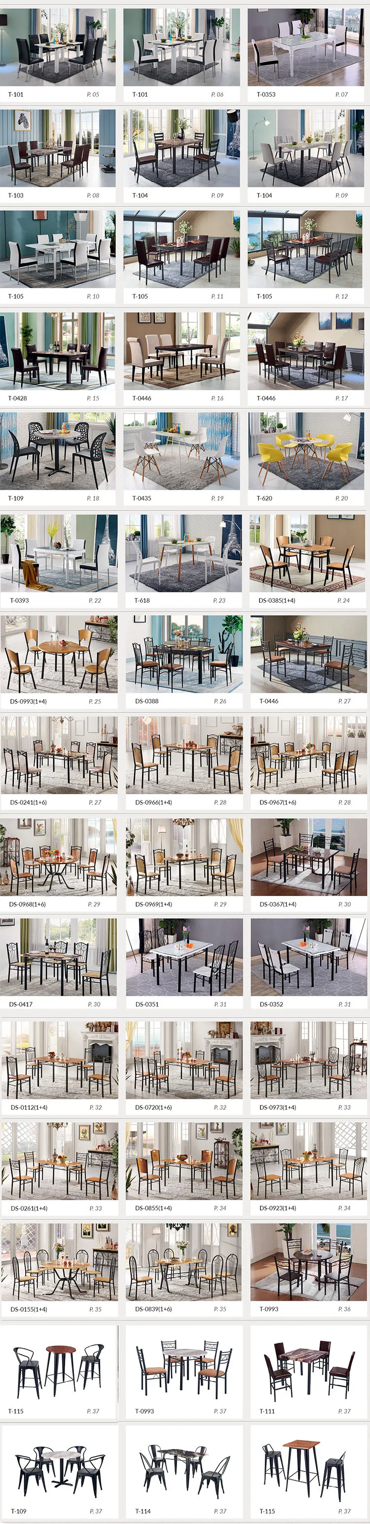 Apartment Restaurant Modern Dining Table Set 6 Chairs - Buy Modern