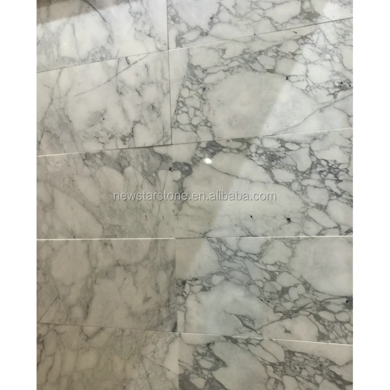 Polishing Italian Carrara big white flower marble stone thin tiles