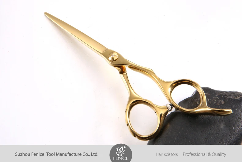 Professional 440C Stainless Steel Rose Gold Color Barber hairdressing scissors Set