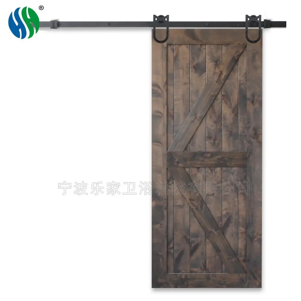 Horse Shoe Steel Black Heavy Duty Decorative Sliding Barn Door