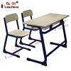 Factory price waterproof top double desk chair for school in pakistan