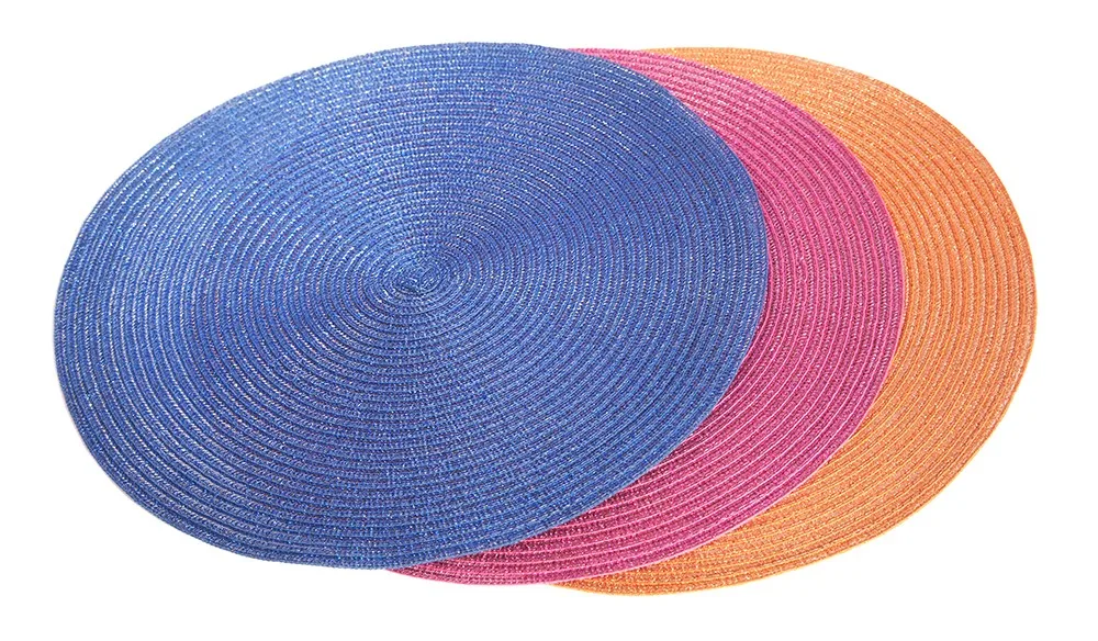 Clear Round Braided Plastic Dining Table Placemat Buy Round Plastic