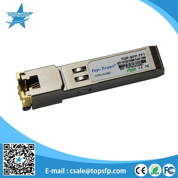 Cat6 Fiber Optic Cable Transceiver Module 10g Copper Sfp 1000base-t ...