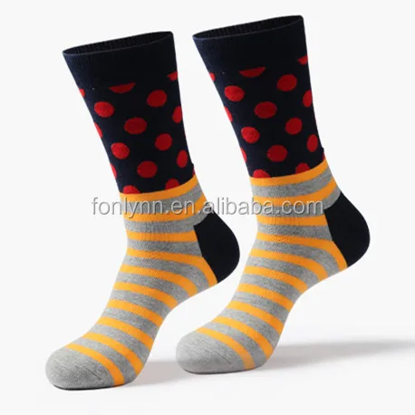 wholesale custom cotton crew print colorful funny men sport happy design socks