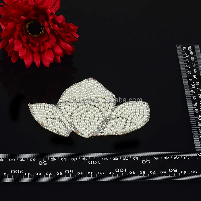 Hot fix rhinestone patch, iron-on rhinestone beaded patch