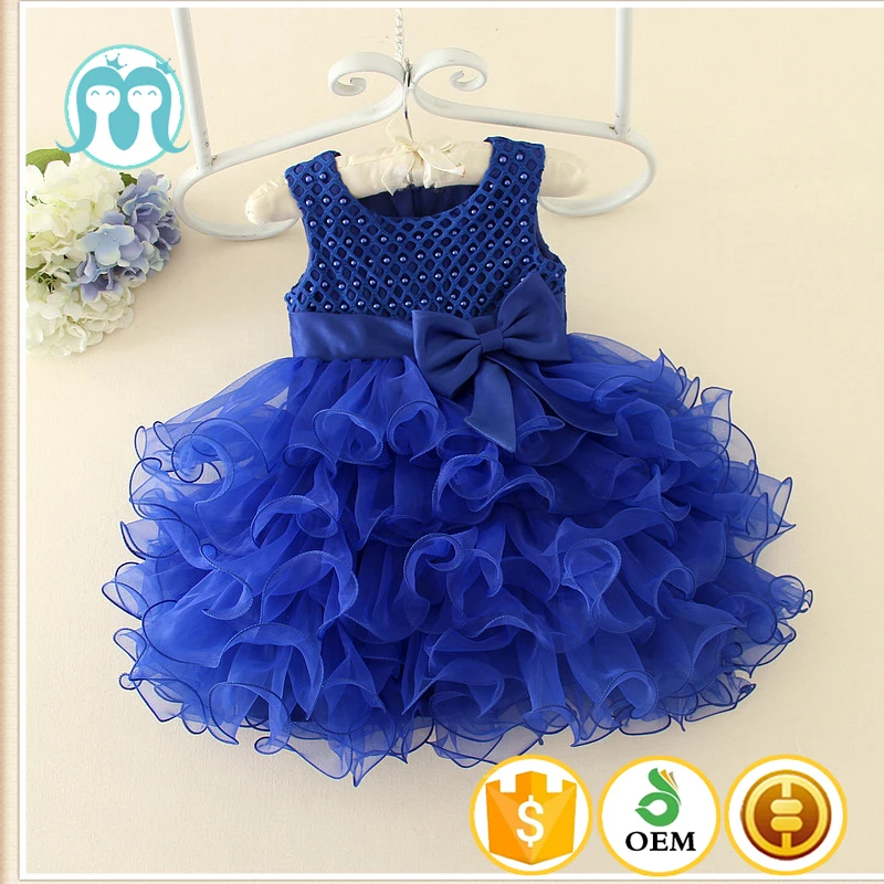 blue net frock