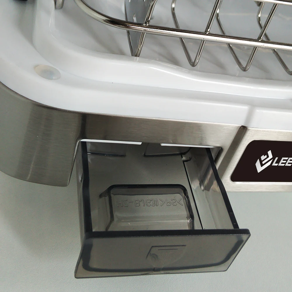 Esquina de acero inoxidable escurridor, plato gabinete secador con tapa