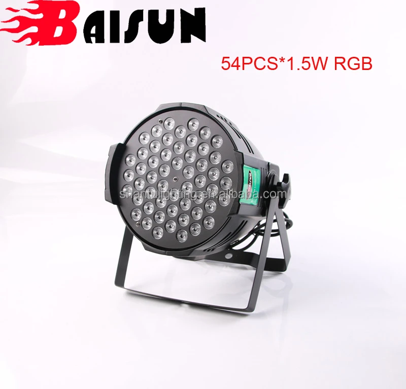 BAISUN brand Stage Lighting 54pcs*1.5W LED Par Can Light Hot sale Factory price for Wedding Disco Show