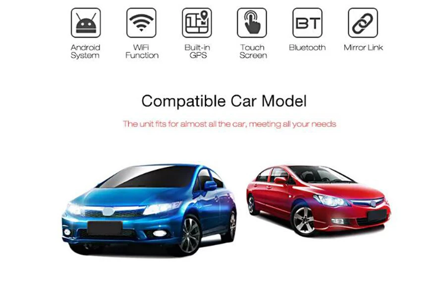 Top 2 Din Android Car DVD Player Radio bluetooth GPS Navigation wifi Stereo video 7 inch 1024*600 Universal in Car Multimedia Player 1