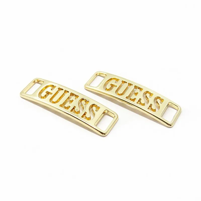 
Gold Metal Shoelace Tag Plates With Custom Logo 