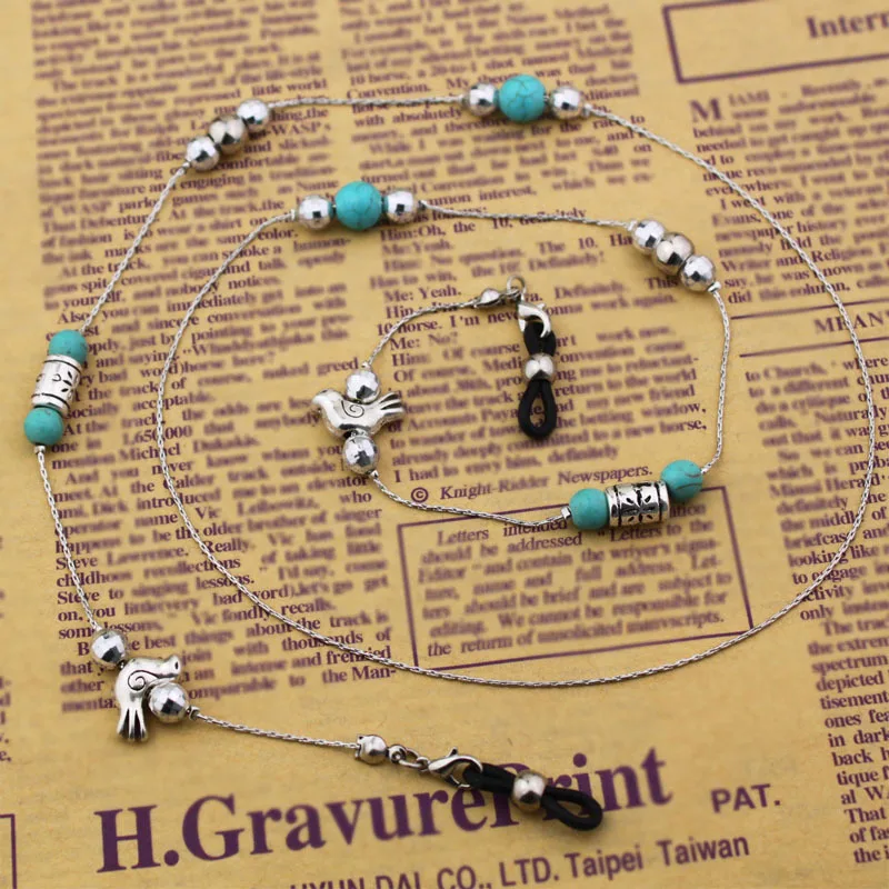 Gl096美しい最新の眼鏡アクセサリー手作りかわいい鳥ターコイズストーンビーズ眼鏡チェーン Buy 眼鏡チェーン石のビーズ 眼鏡チェーンターコイズ石 メガネ用chaines Product On Alibaba Com