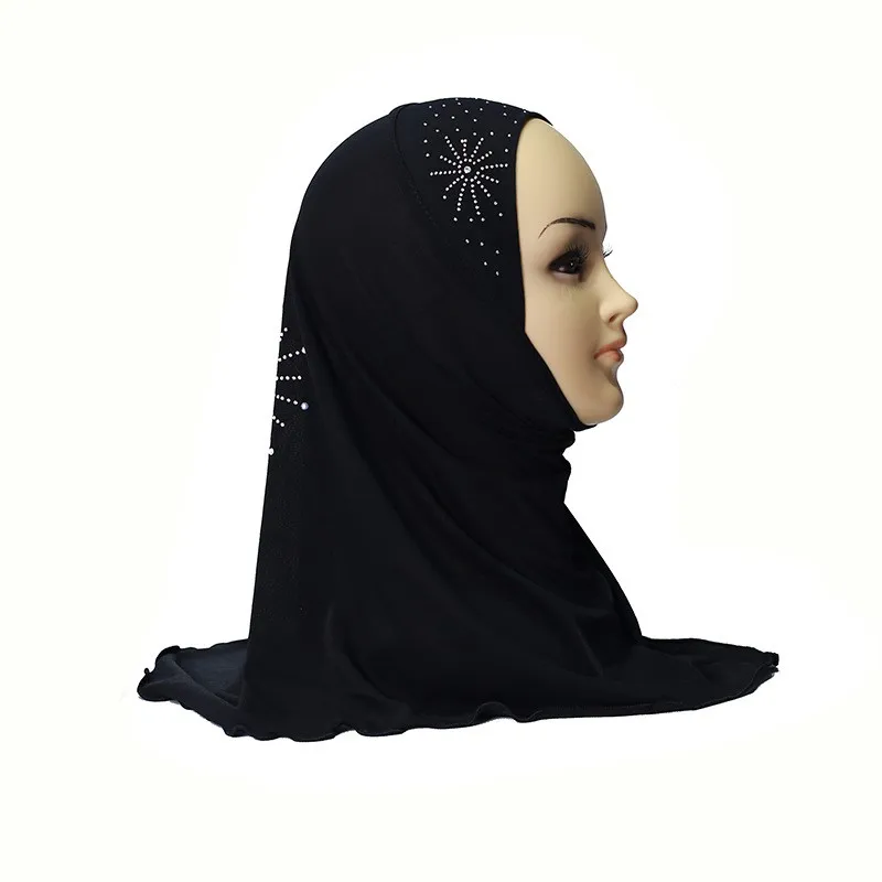Jersey Hoofddoek Caps Innerlijke Hijab Islamitische Arabische Kristal Glitter Rhinestone Volledige Cover Sjaal Hoeden Instant Vierkante Hijab - Buy Hoofddoek,Jersey Hijab,Innerlijke Hijab Product on