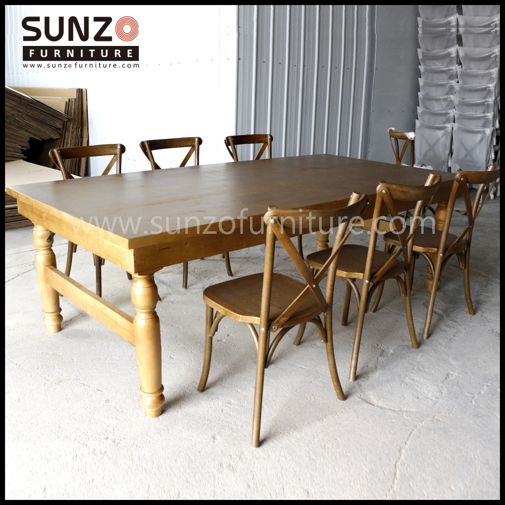 French Country Solid Oak Wooden Folding Vintage Farm Dining Table Buy Kayu Lipat Meja Makan