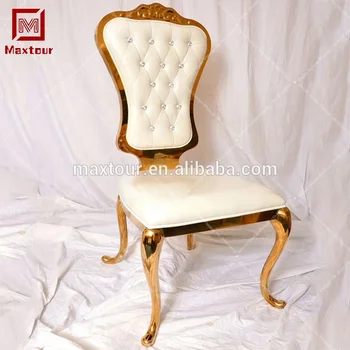 High Level Royal Stainless Steel Wedding Chrome Chair Gold Chairs For Events View Wedding Chrome Chair Maxtour Product Details From Foshan Maxtour Furniture Co Ltd On Alibaba Com