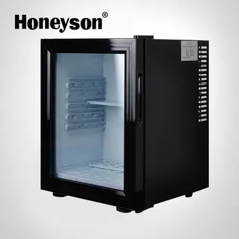 honeyson new hotel quiet glass door silent mini fridge for bedroom