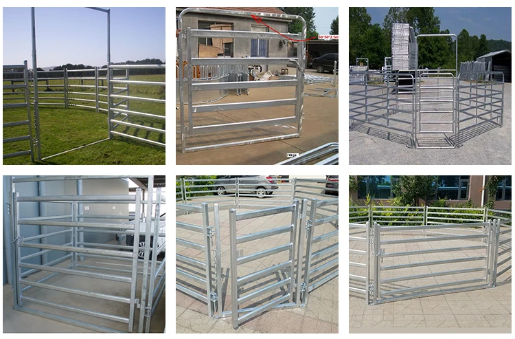 Galvanised 2.1m*1.8m Steel Portable Cattle Panels Goat Panels.