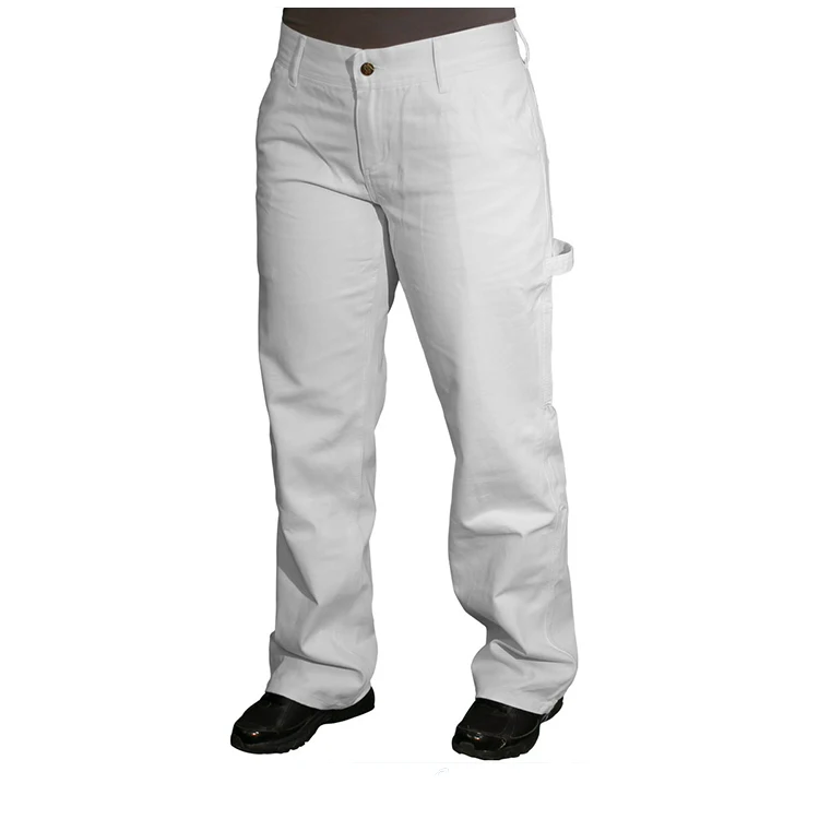white cargo work pants