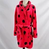 Oeko-Tex 100 wholesale very welcomed women and girls heated dot printed super soft bathrobes