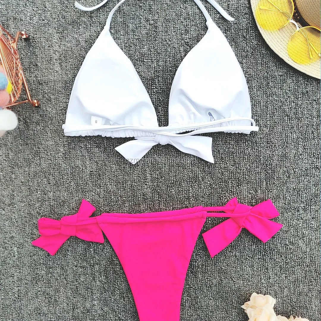 2019 Dental Floss Smallest Bikini Front Tie Two Piece Swimsuit Buy Dental Floss Bikini