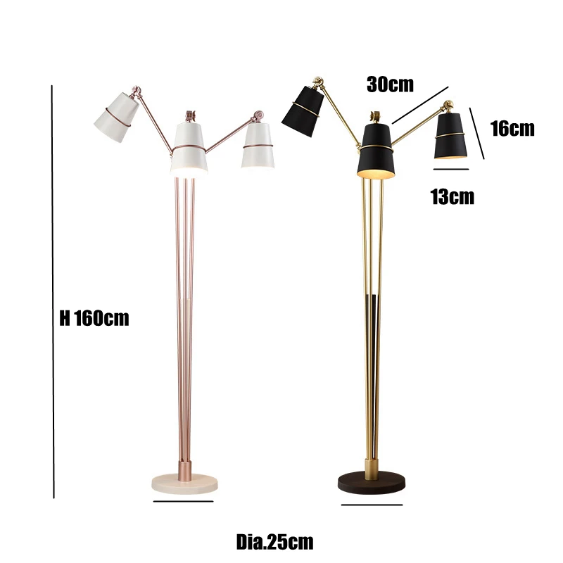 Nordic Metal 3 Heads Floor Lamp Adjustable Standing Lamp For Home Buy
