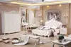 white color luxury classic vintage king bedroom set furniture