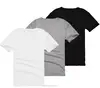 Men Plain White Slim Fit Crew Neck V-Neck Short Sleeve Muscle Tee T Shirts
