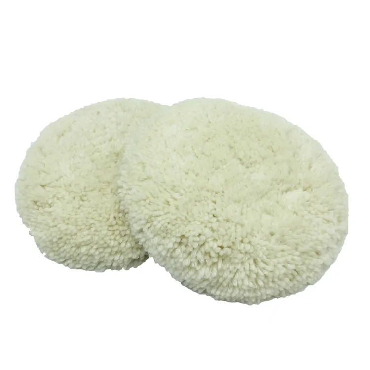 Hook And Loop Grip Backing 4 Ply Twisted Wool Compound Car Polishing