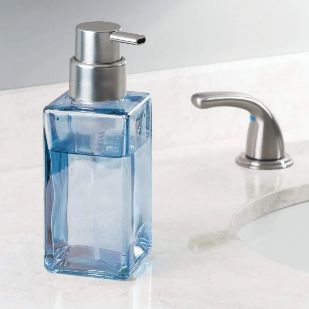14oz Square Glass Refillable Foaming Hand Soap Dispenser Pump Bottle Buy 14oz Square Foaming