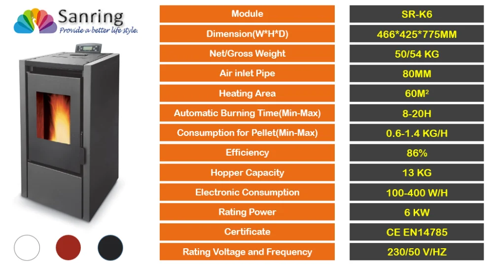 Remote Control Sanring Pellet Stove,Cheap Pellet Stove 6kw Buy Pellet