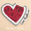 Sequin heart shape watereloon embroidery blingbling patch