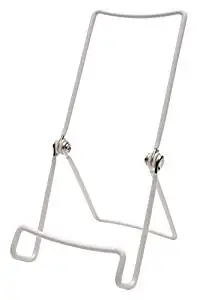 Gibson Holders 1 3AC Adjustable Wire Display Easel- 3.75 W x 7.5 H with 1.25 display ledge, White by Gibson Holders