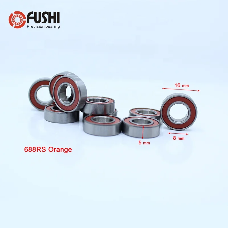 Black MR106RS 10 PCS Metal Rubber Sealed Ball Bearing MR106-2RS 6x10x3 mm