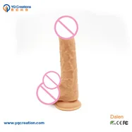 8.9 inch Silicone Free suction dildo realistic and vibrators Sex toy Penis with suction cup