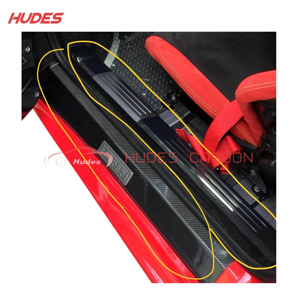 For Ferrari 430 Door Sill Steps Plates Kick Panel Trim Fit Ferrari F430