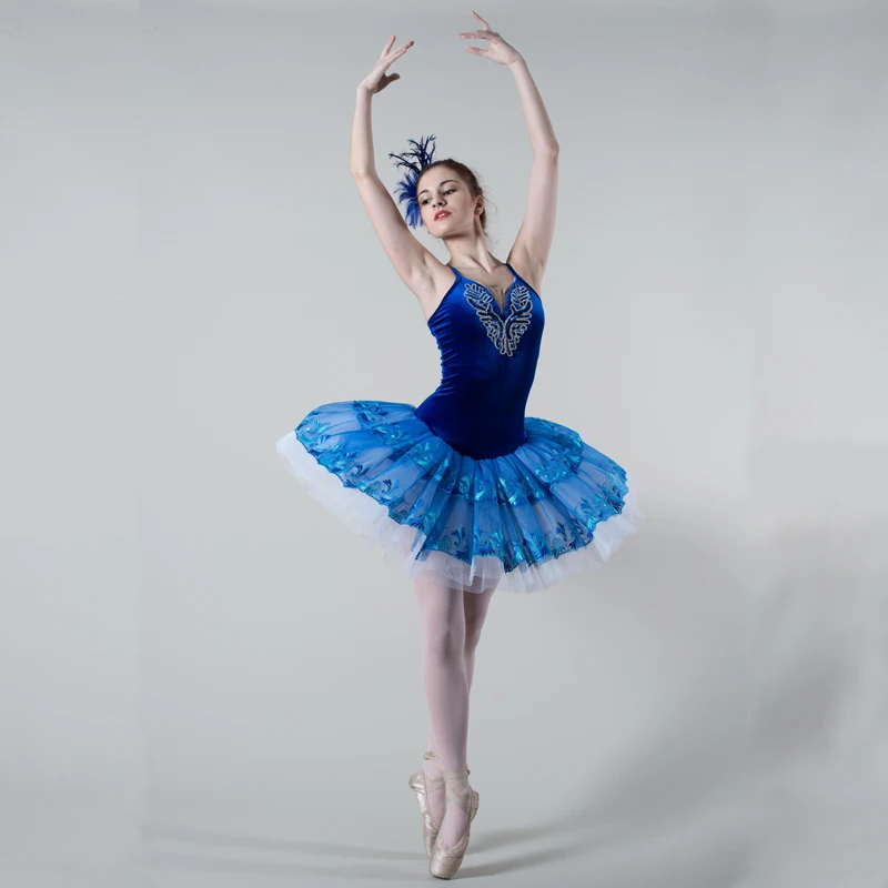 blue ballerina dress Romantic Tutu Adult Tutu 3 Layers Tutu Dance Costume Width:EE