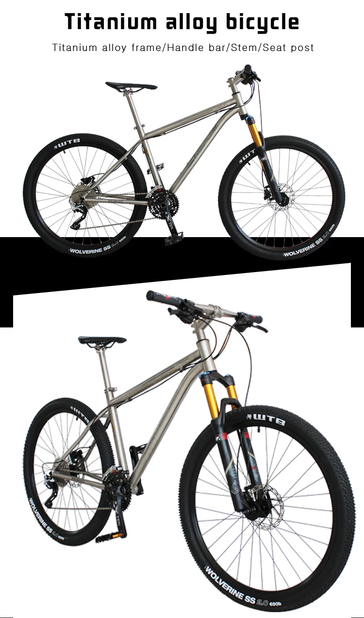 26 27.5inch Titanium Alloy Bicycle Mtb Mountain Bike Bicycle With