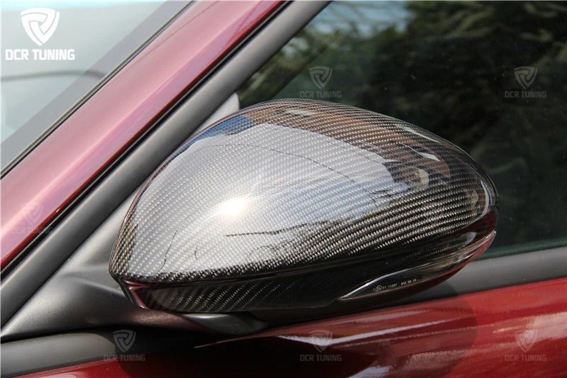 ABS Carbon Fiber Rearview Mirror Casing Shell Cover For Alfa Romeo Giulia 17-19