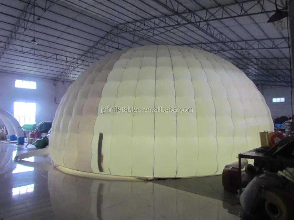 2 Half Shell White Giant Inflatable Dome Tent With Air Sealed Edges For