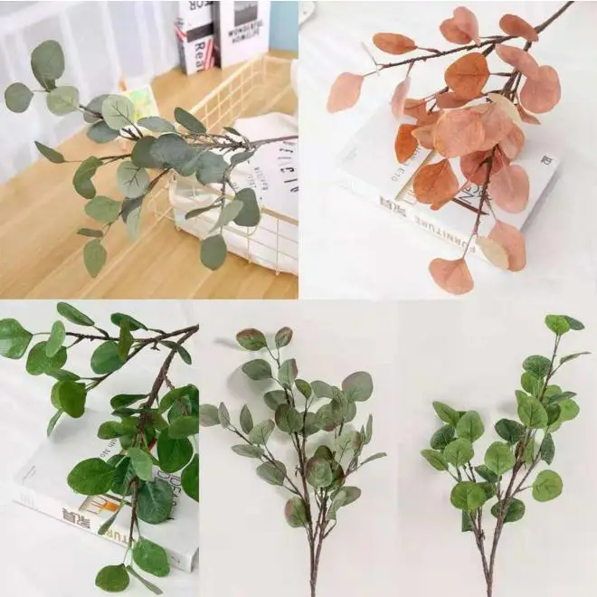 Fc7004 Wholesale Artificial Eucalyptus Leaves For Flocking Plant Home Decoration Buy