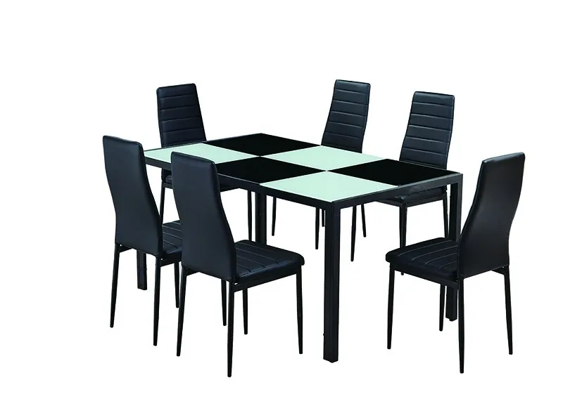 China Modern Contemporary Glass Dining Table 6 Chairs Set - Buy Glass