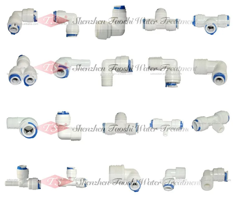 Plastic Elbow Or Straight Ro Water Filter Adapter / Pipe Coupling