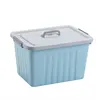 Household cartoon storage box kid play toys stuffs plastic containers with wheels