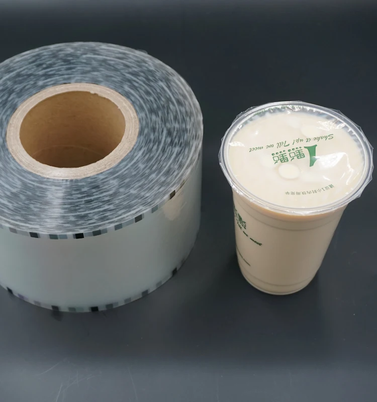 Laminated Heat Seal Custom Printed Clear Plastic Bubble Tea Cup Sealing